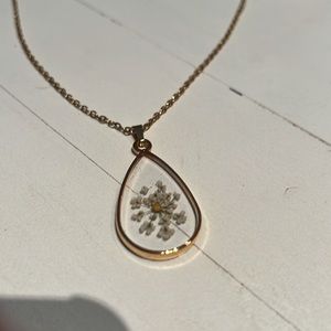 Gold floral necklace